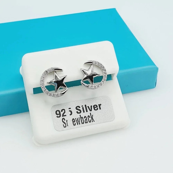 "925 Sterling Silver CZ Beautiful Earrings for Women, 1USPAR4224 - Picture 2 of 10